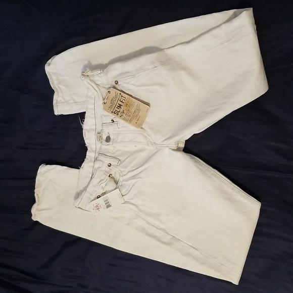 Ralph Lauren Slim Fit NWT White RRL 27x34 Vintage Distressed - Picture 6 of 17